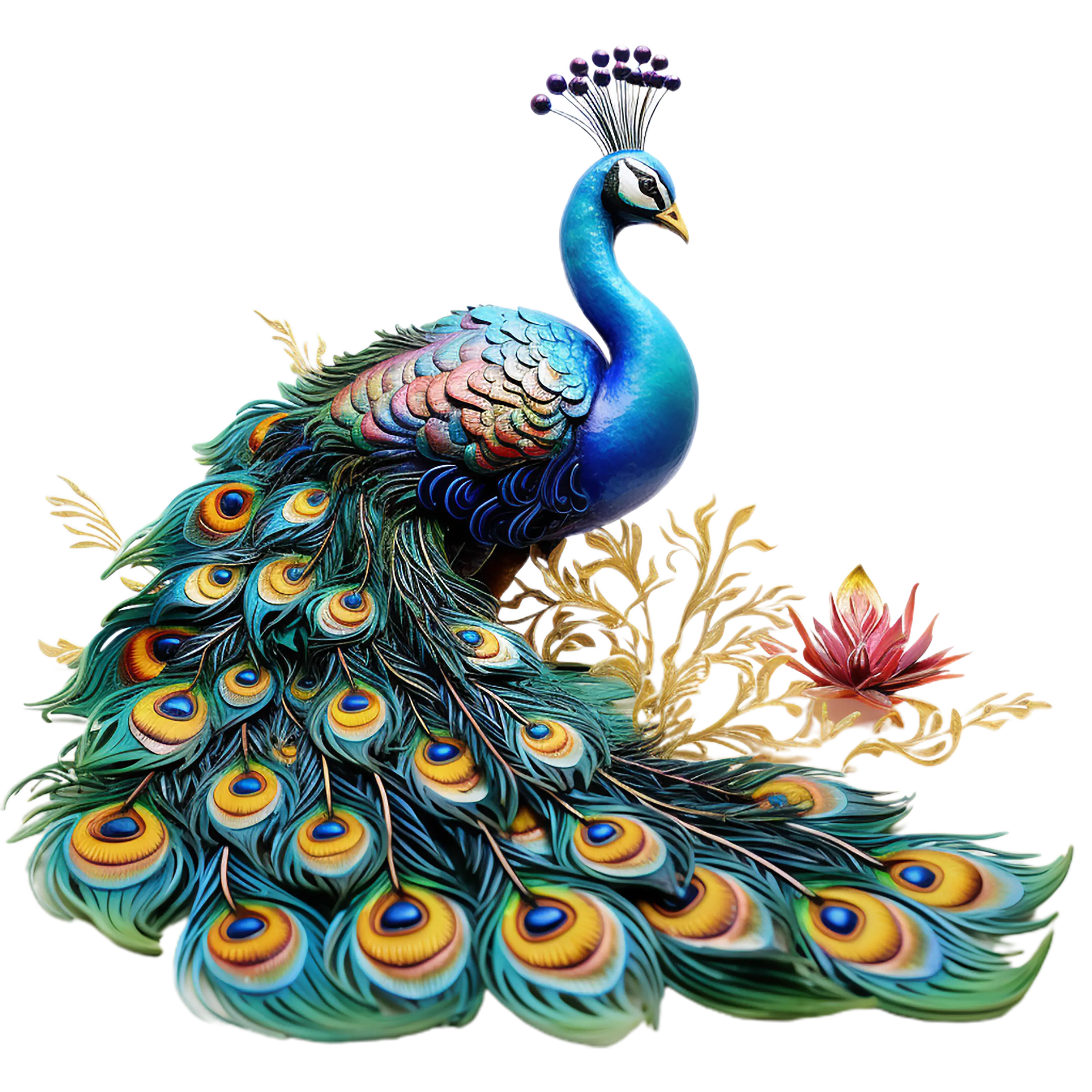 Royal Peacock Diya Ornament